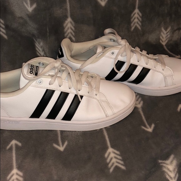 Adidas Superstar Cloudfoam Shoes Black and White - Picture 4 of 4